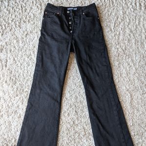 Black ribcage bootcut